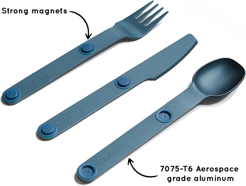 FULL WiNDSOR - MAGWARE Magnetic Travel Camping Cutlery Utensils Set