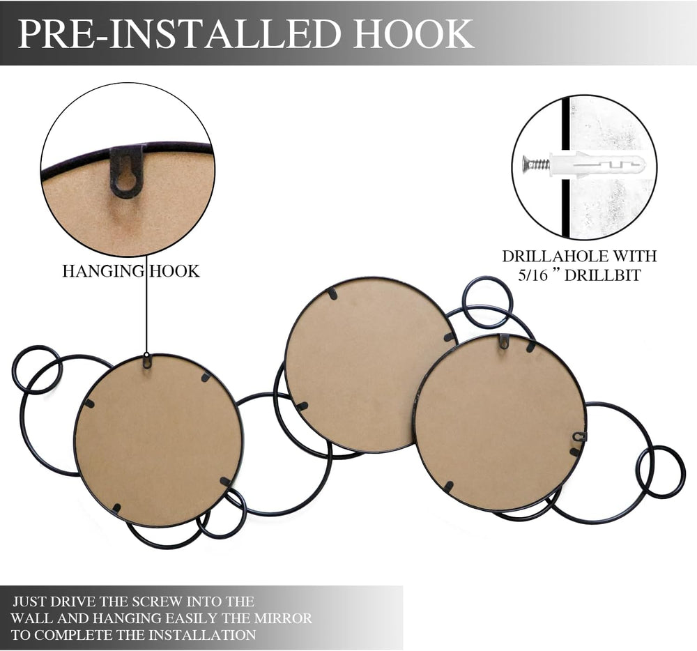 Wall Mirror Decorative Large Black Decorative Mirrors for Wall Decor