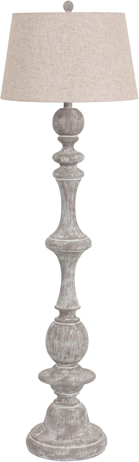 JONATHAN Y Taylor Candlestick Floor Lamp 67", Gray Wash