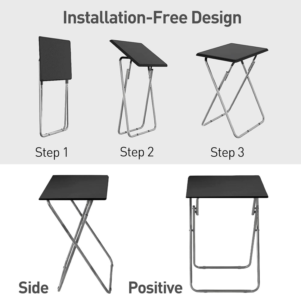 Garden 4 you Folding TV Tray Table,TV Dinner Table with Sturdy MDF Top,Eating...