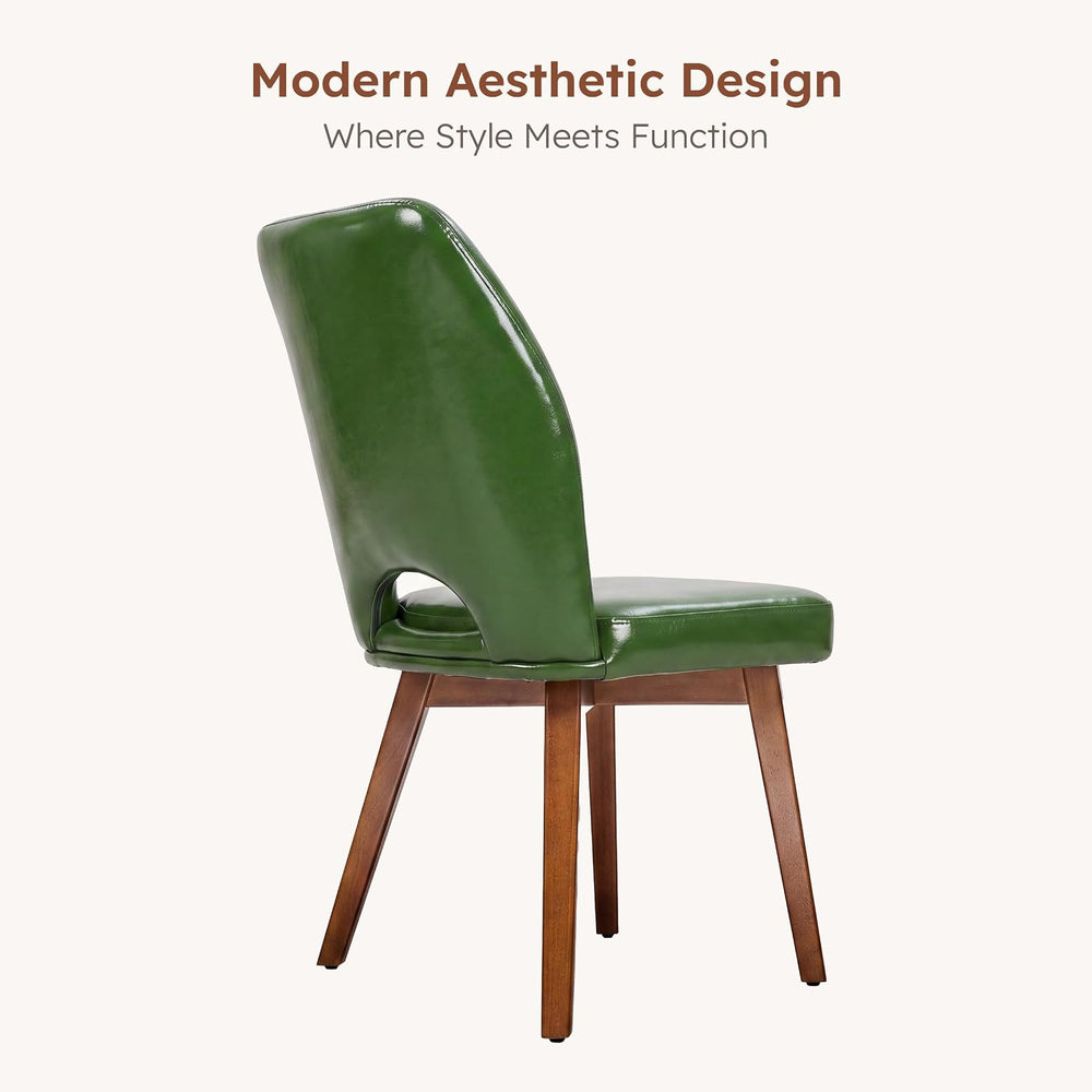 Dining Chairs Set of 6, Upholstered Kitchen Chairs, Dark Green