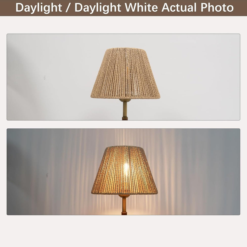Boho Rattan Lamp Shade Small Bell Lampshade 6" Top X 10" Bottom X 7...