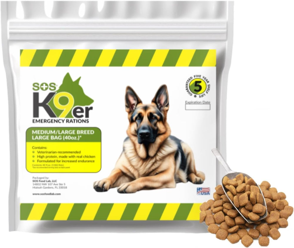 SOS Food Lab Emergency Dog Food Ration (40 Oz) - Pet Food Contains High Prote...