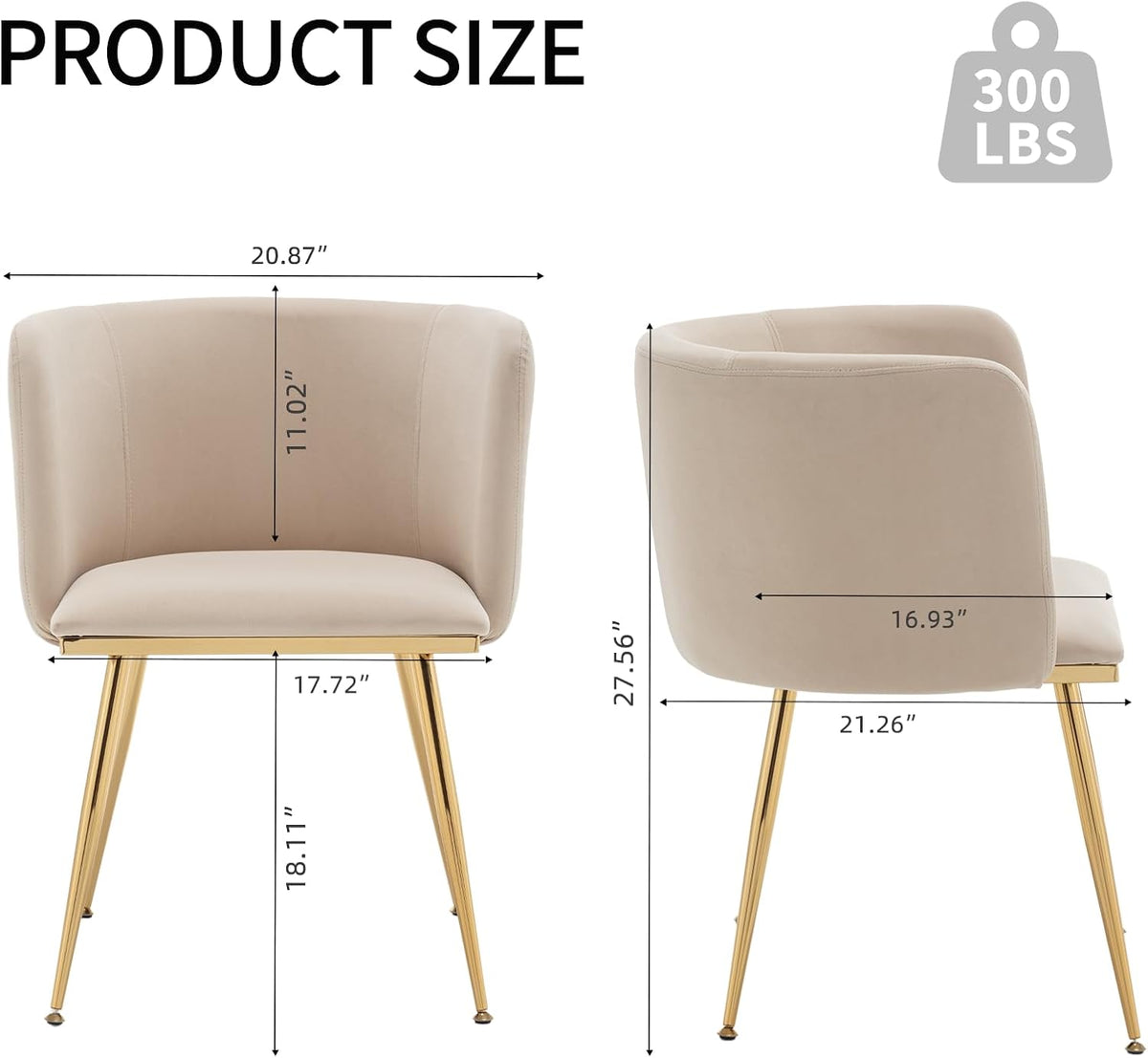canxkun velvet dining chairs set of 4, barrel shown in use