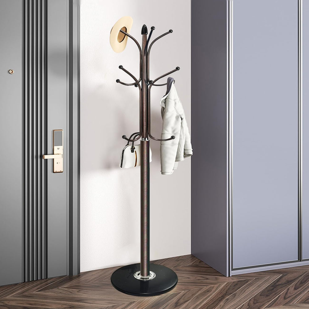 Kertnic Freestanding Coat Rack Stand, Heavy Duty Metal Hall Tree with 12 Hook...