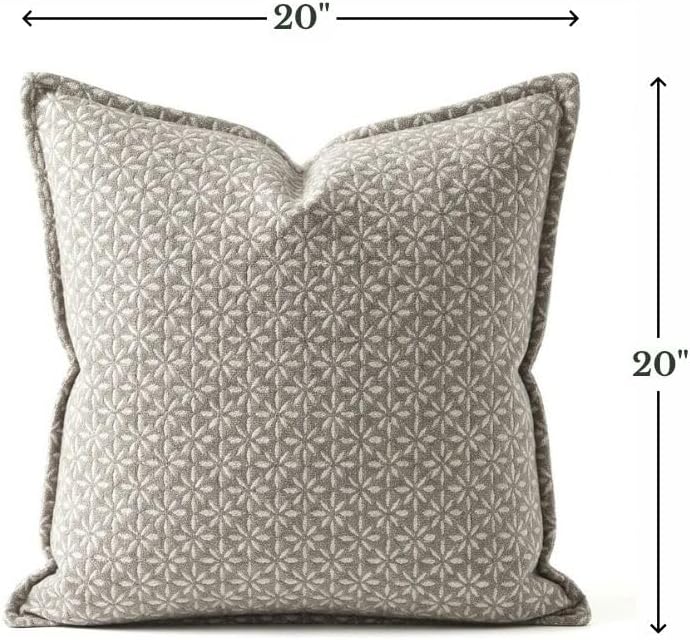 SanVia Designer Cotton Throw Pillow Covers 20x20 for Nooks, Beds & Sofas