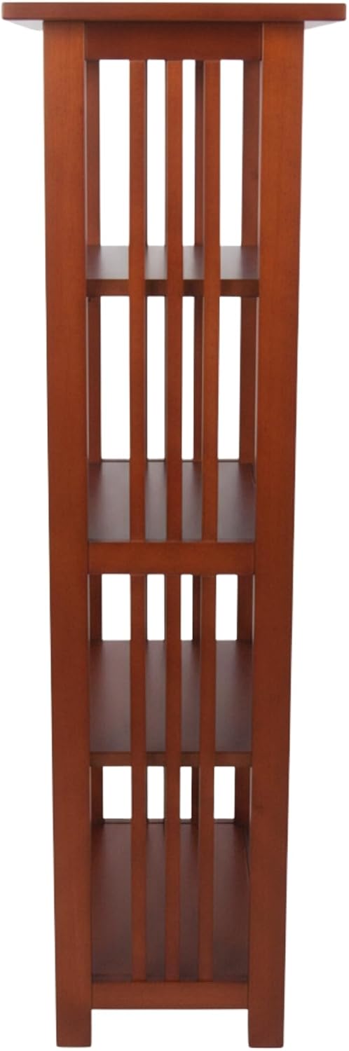 Alaterre Mission Bookcase with Adjustable Shelf, Cherry, 24”W x 48”H