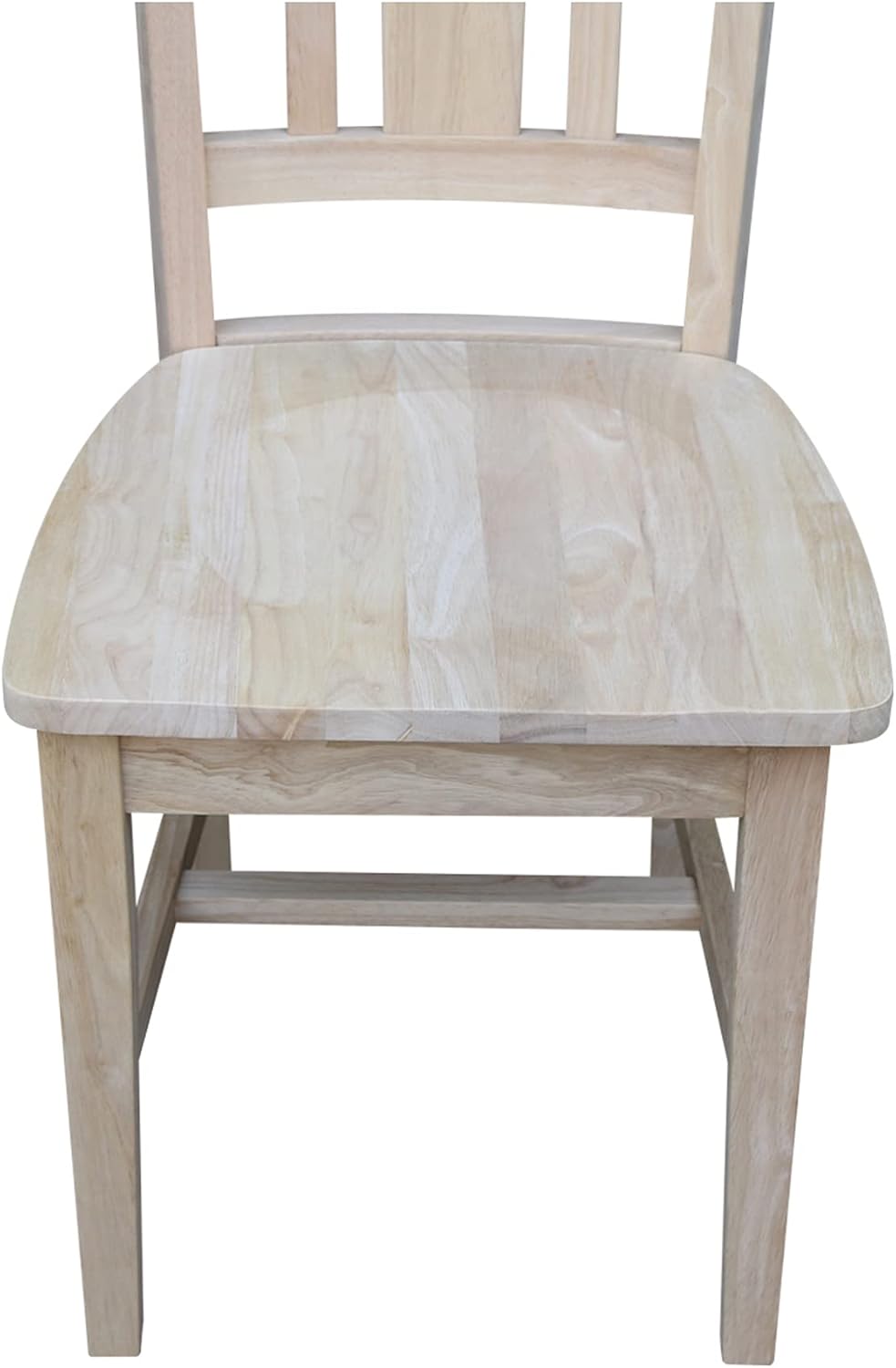IC International Concepts Set of 2 San Remo Solid Wood Chairs, Unfinished