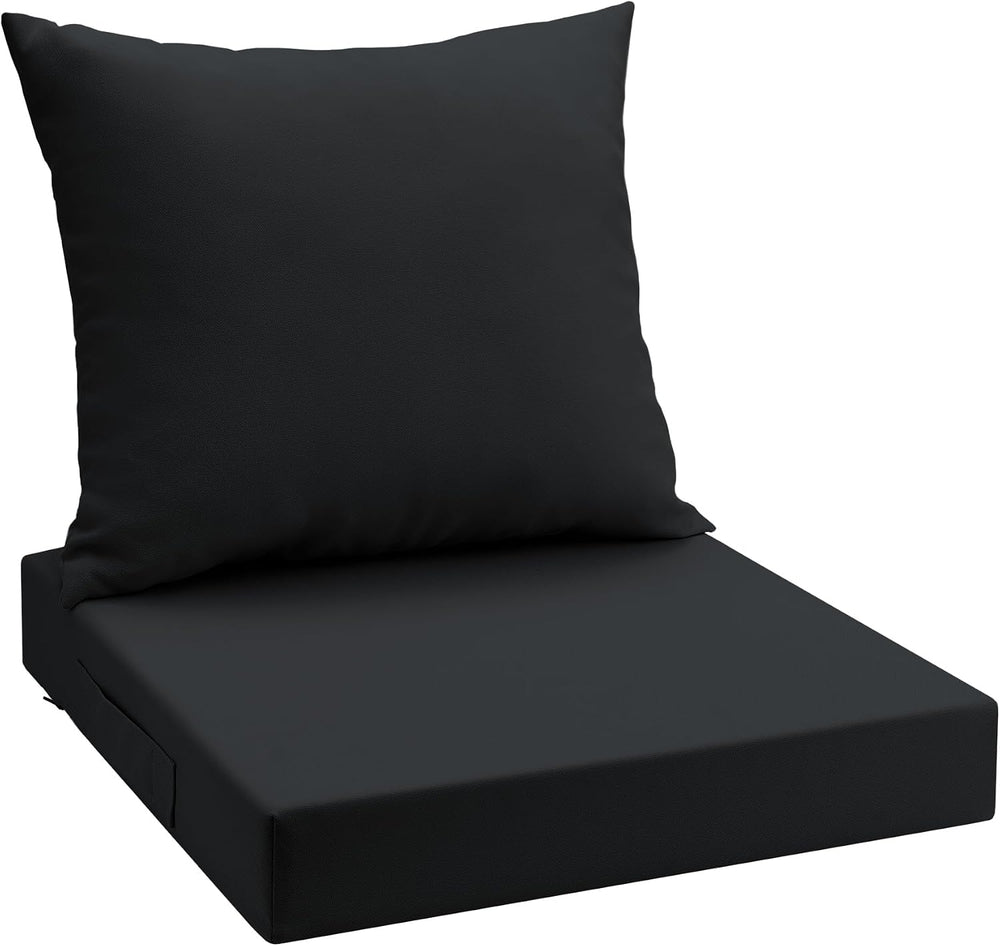 UNIKOME Outdoor Seat Cushions 24 X 24 Inch - Water-Resistant & Fade Resis...
