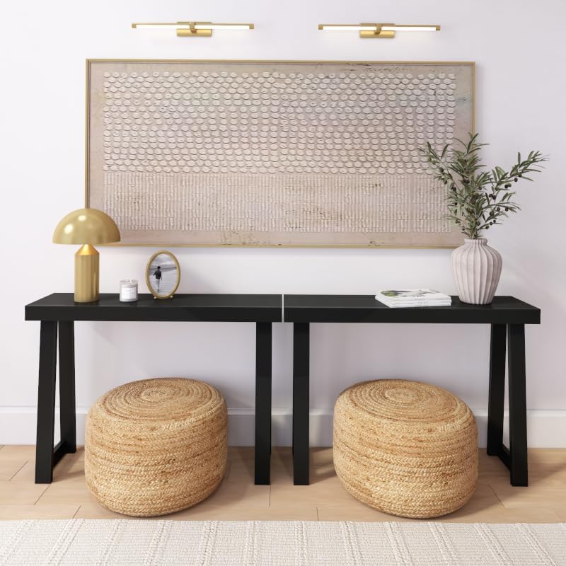 Plank+Beam Classic Console Table, 46 Inch, Black