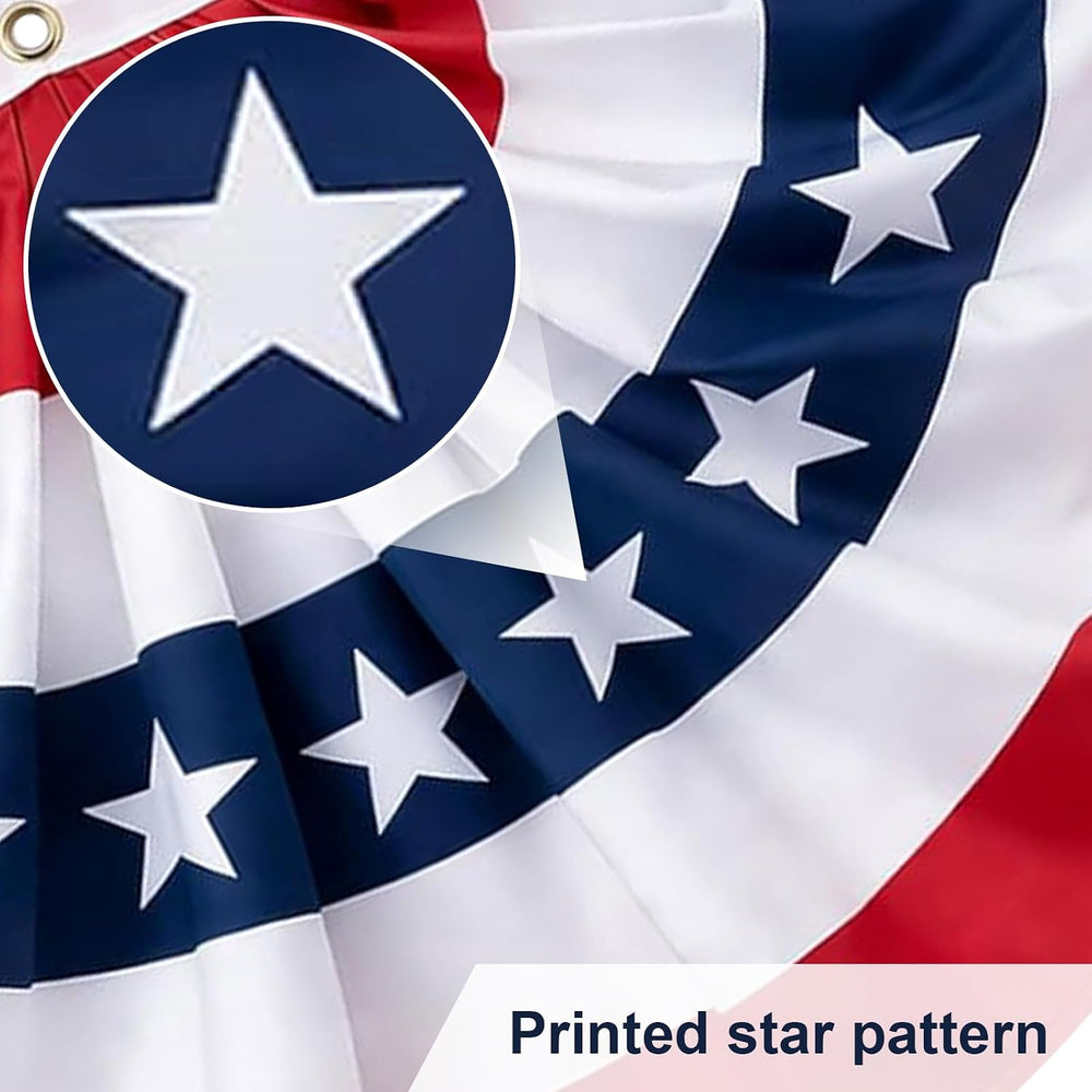 AMZFLAG American Bunting Flag 3X6 Feet Outdoor 2 Packs, Heavy Duty US USA Bun...