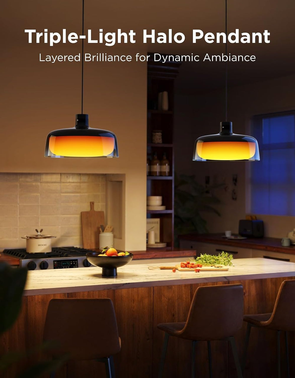 Govee Pendant Lights for Kitchen Island, Three-Layer RGBIC Smart Lighting