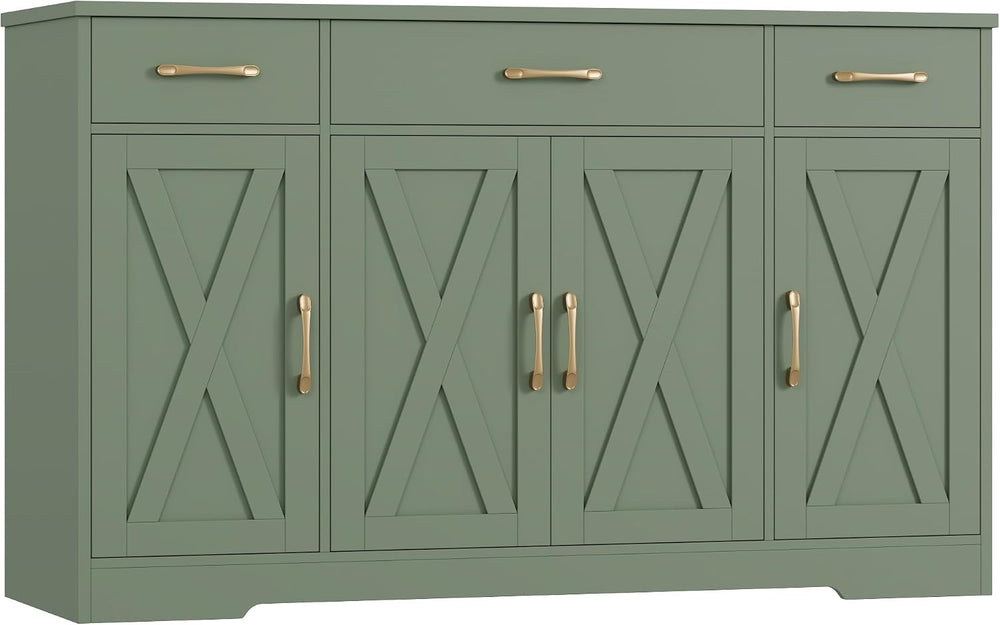 HOSTACK Kitchen Buffet Sideboard Storage Cabinet, Coffee Bar Cabinet, Green
