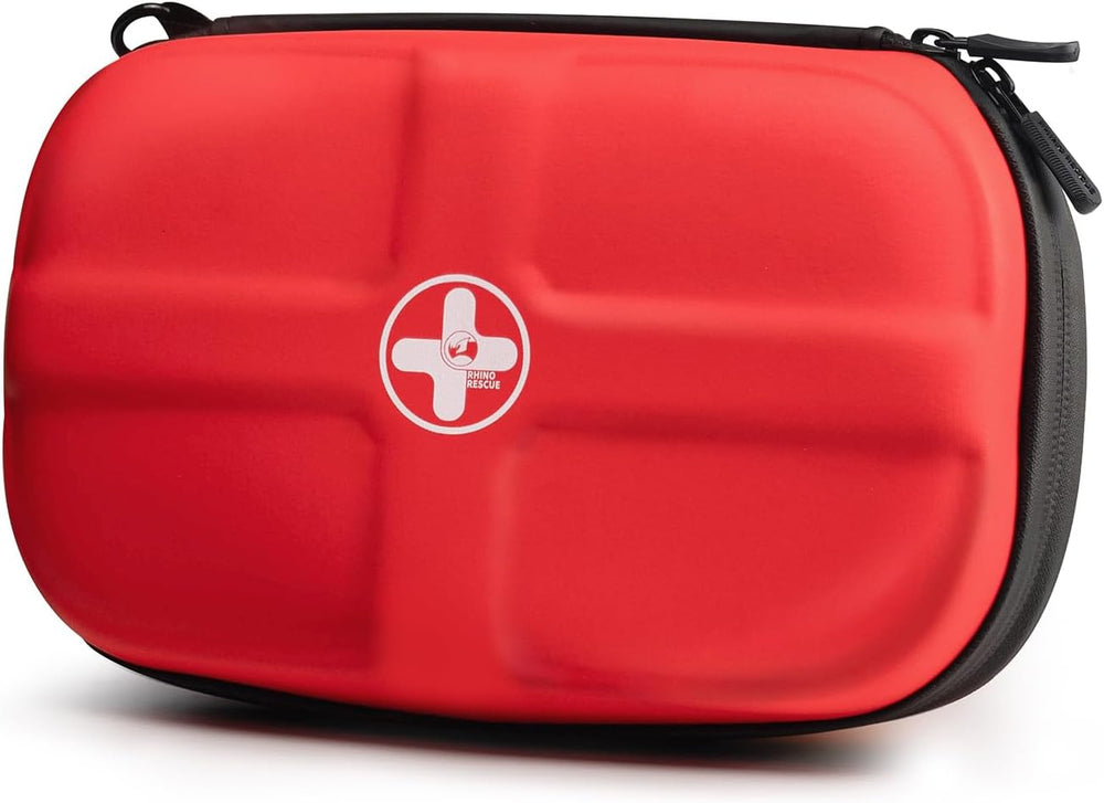 RHINO RESCUE EVA First Aid Kit Small Waterproof Travel Emergency Kit (Red)