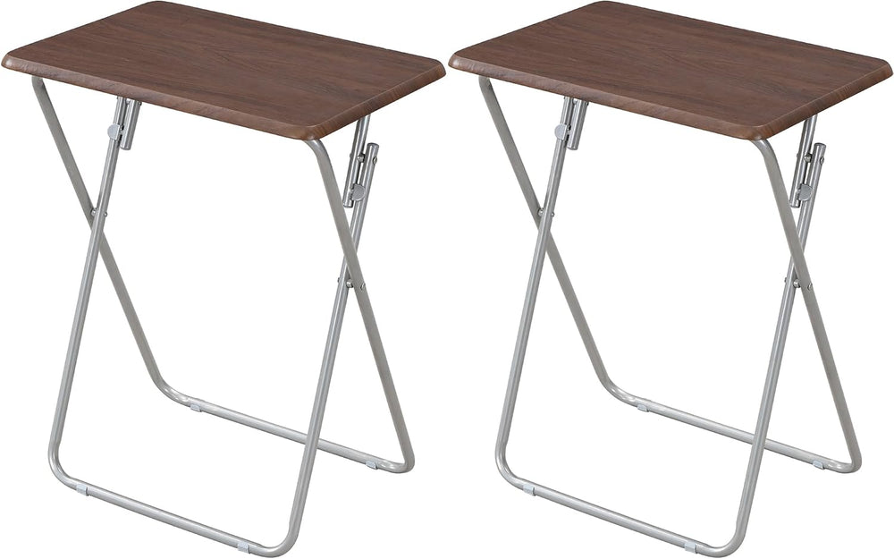 eHemco Folding TV Tray Tables, Coffee, Set of 2
