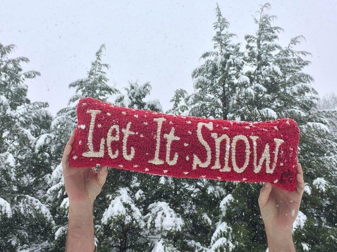 Chandler 4 Corners Artist-Designed Let It Snow Hand-Hooked Wool Decorative Ch...