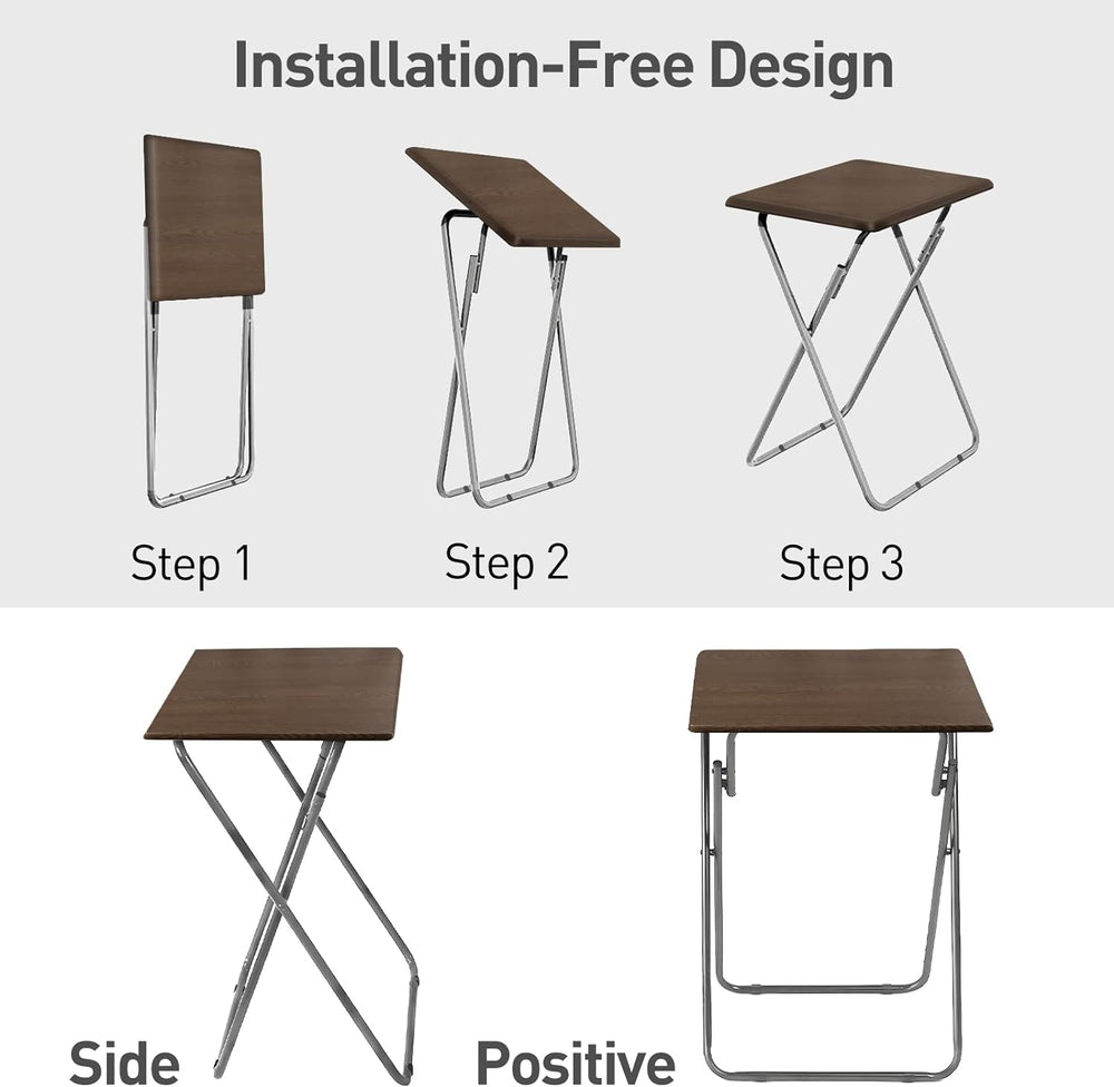 Garden 4 you 25In Portable Folding TV Tray Table on Bed & Sofa,TV Dinner ...