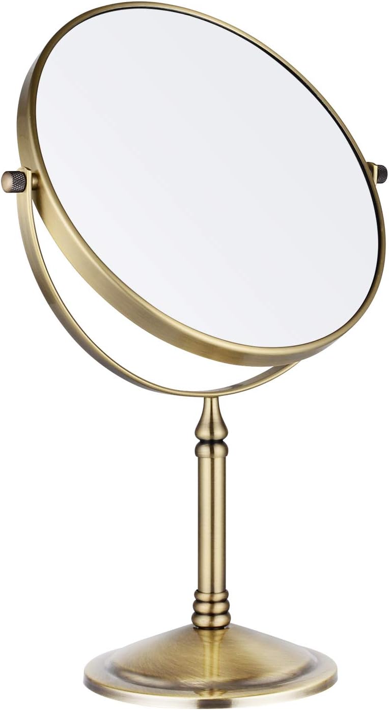 Nicesail Tabletop Makeup Mirror Magnifying Vanity Mirror 10X Antique Bronze