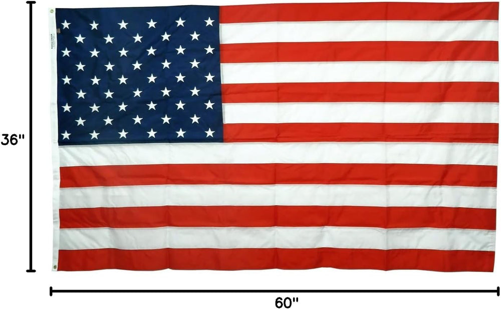 3x5' Battle-Tough® US Flag, Durable All-Weather Nylon American Flag, Sewn...