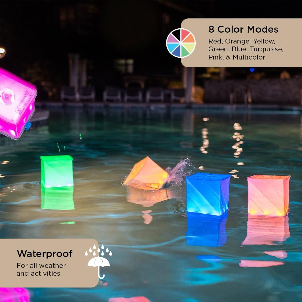 LuminAID Nova Colors Inflatable Solar LED Camping Lantern, 8 Color Modes