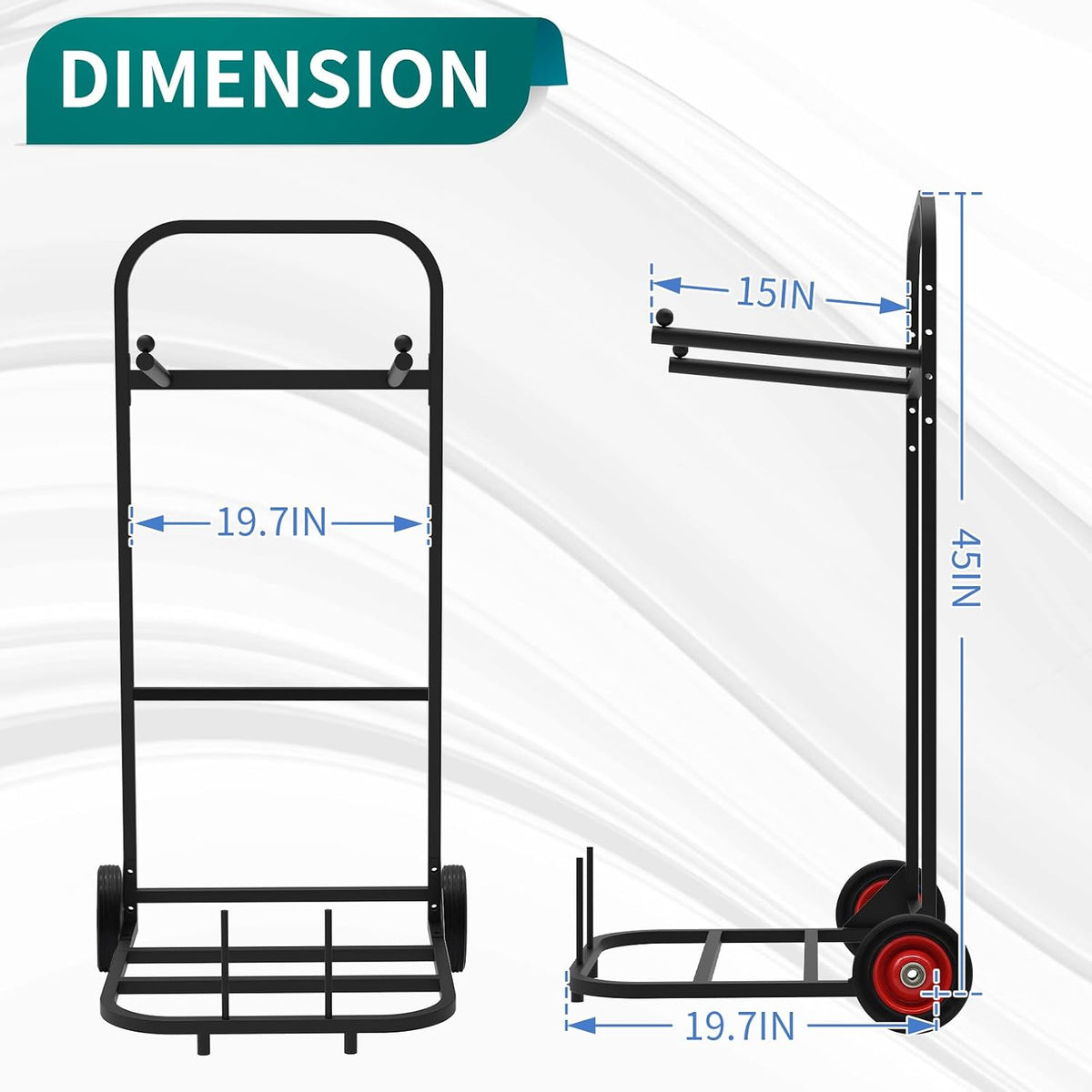 Folding Chair and Table Cart,Small-Sized Chair Storage Cart,200LBS Capacity