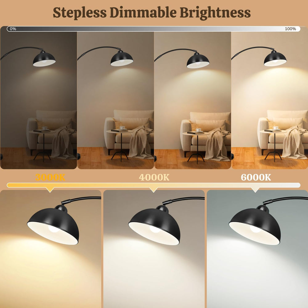Arc Floor Lamps for Living Room, 72" Modern Tall Lamp with Remote Contro...