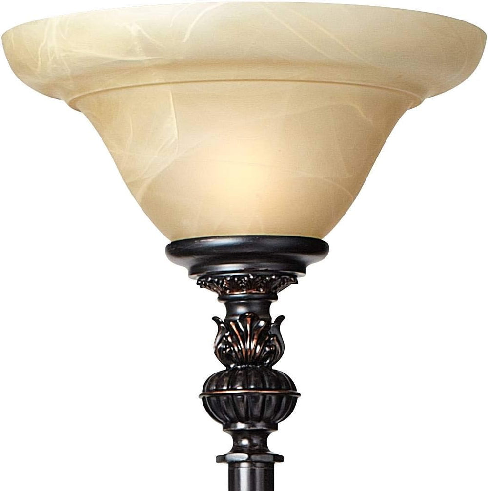 Regency Hill Sonnett 72" Tall 3-Light Torchiere Floor Lamp Living Room