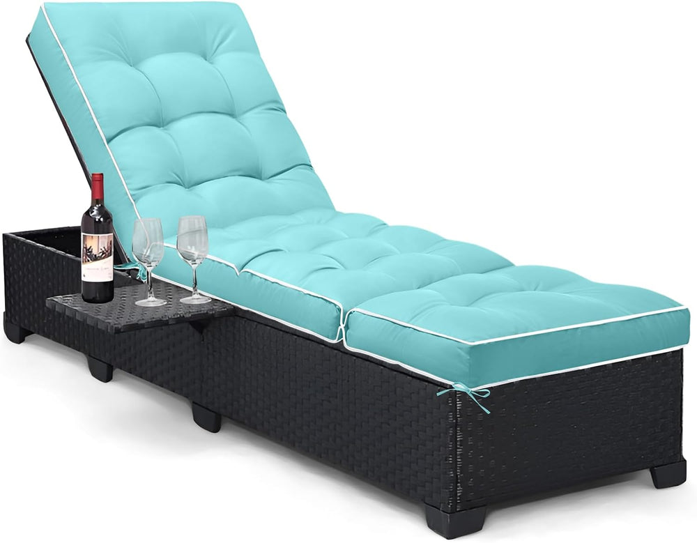 Outdoor Chaise Lounge Chair Cushion, Waterproof Non-Slip Patio Chaise Lounge ...