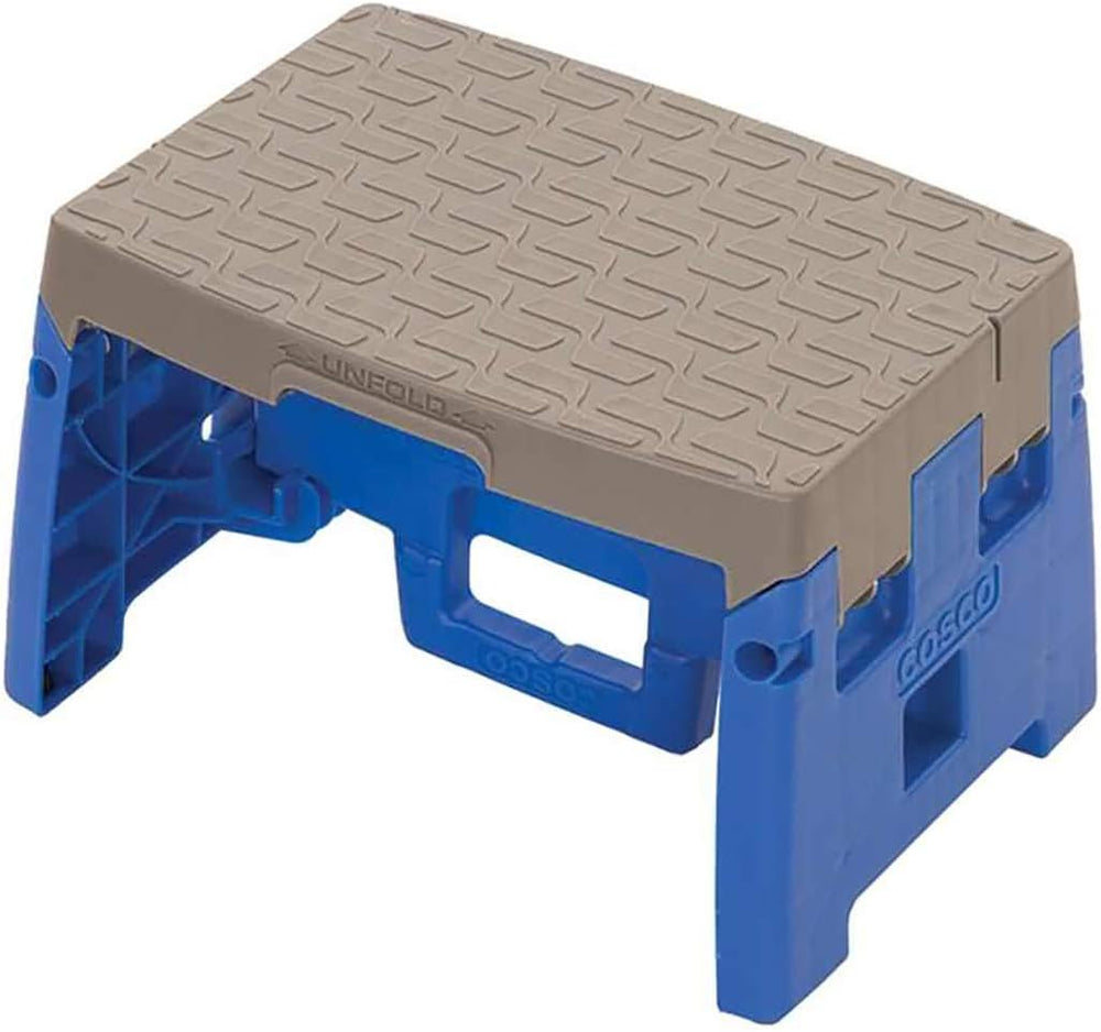 Cosco 11903BGR1E One-Step Folding Step Stool, 300 lb, 8 1/2" Working Hei...