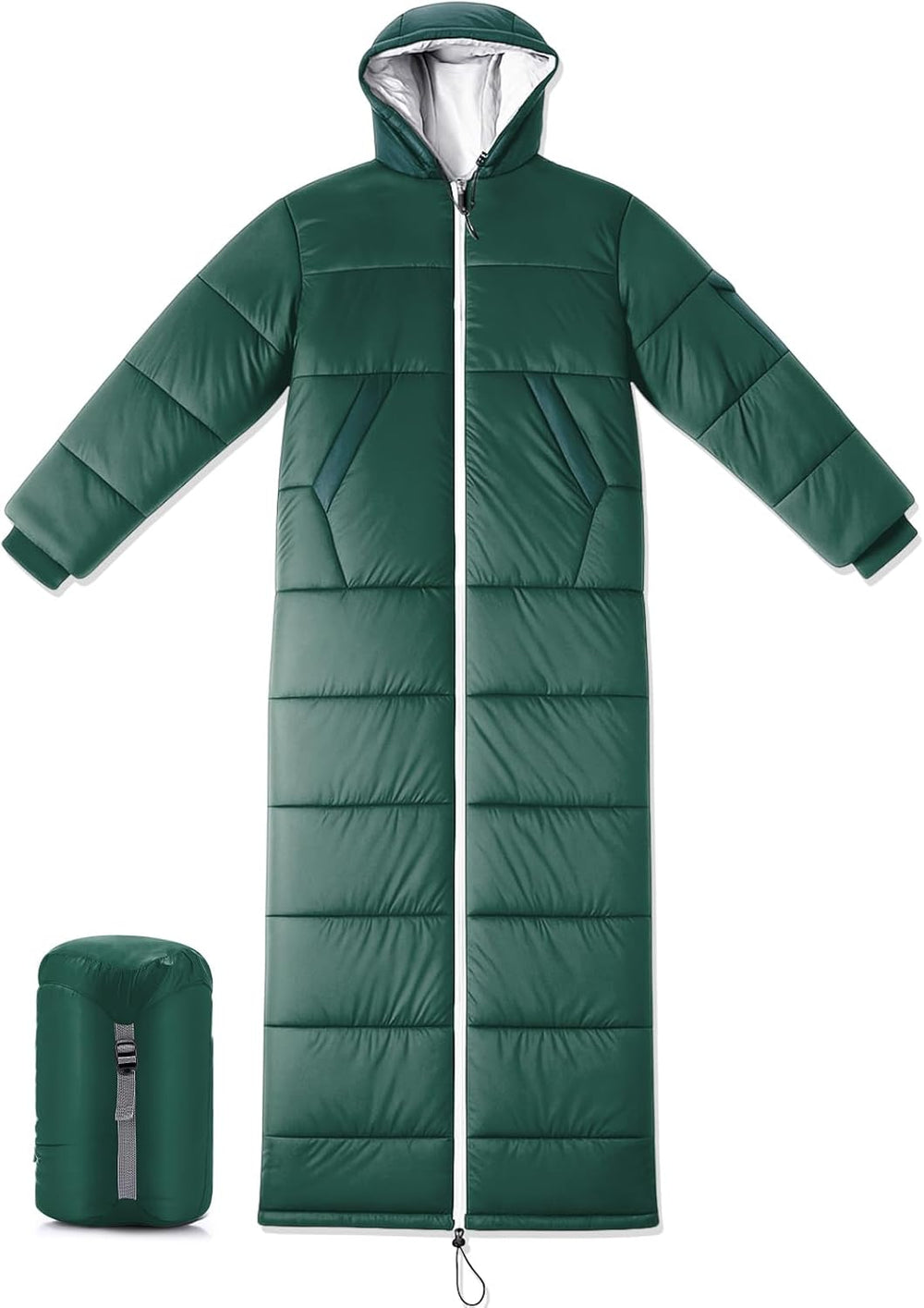 Macarrie Cold Weather Wearable Sleeping Bag for Adults with Sleeves