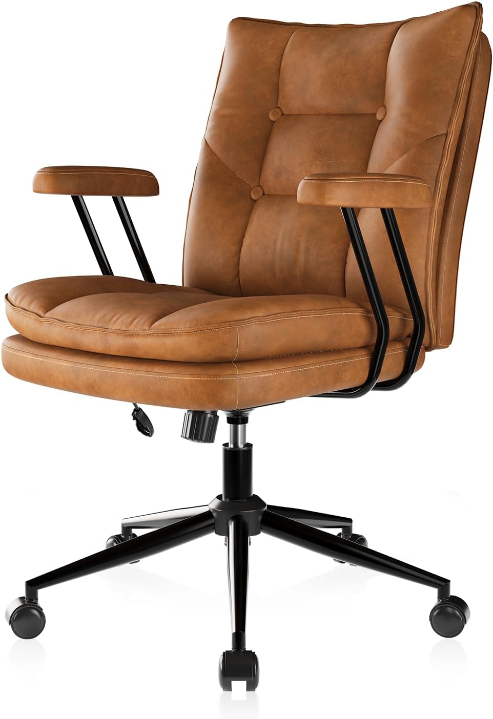 Ergonomic Home Office Chair Leather Desk Chairs with Adjustable Height