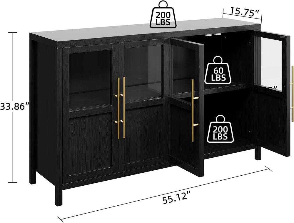 Garvee 55“ Large Buffet Cabinet with Storage, Sideboard Buffet Cabinet with G...