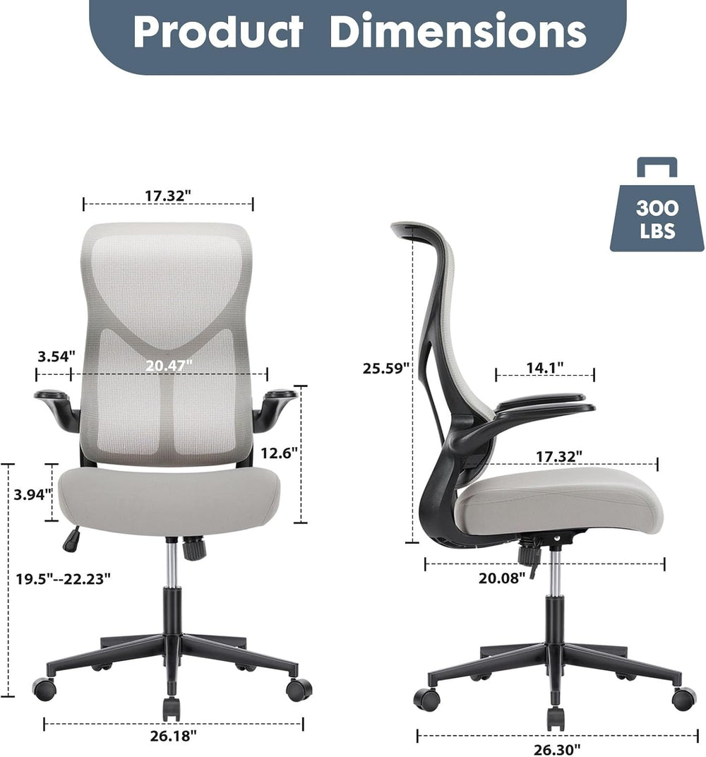 DUMOS Executive Home Office Chair, Ergonomic Computer Desk Chair, Mesh