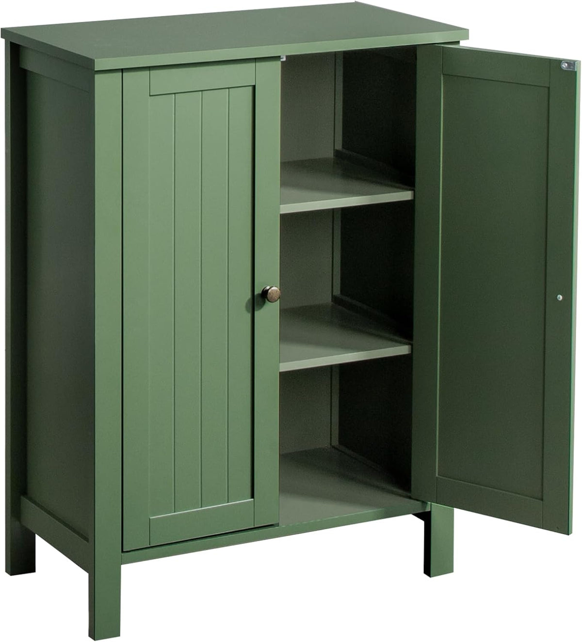 Bonnlo Free Standing Bathroom Cabinet, Sage Green Accent Storage Cabinet with Doors, Small Wooden Floor Console Sideboard for Entryway, Living Room, 31.5" H