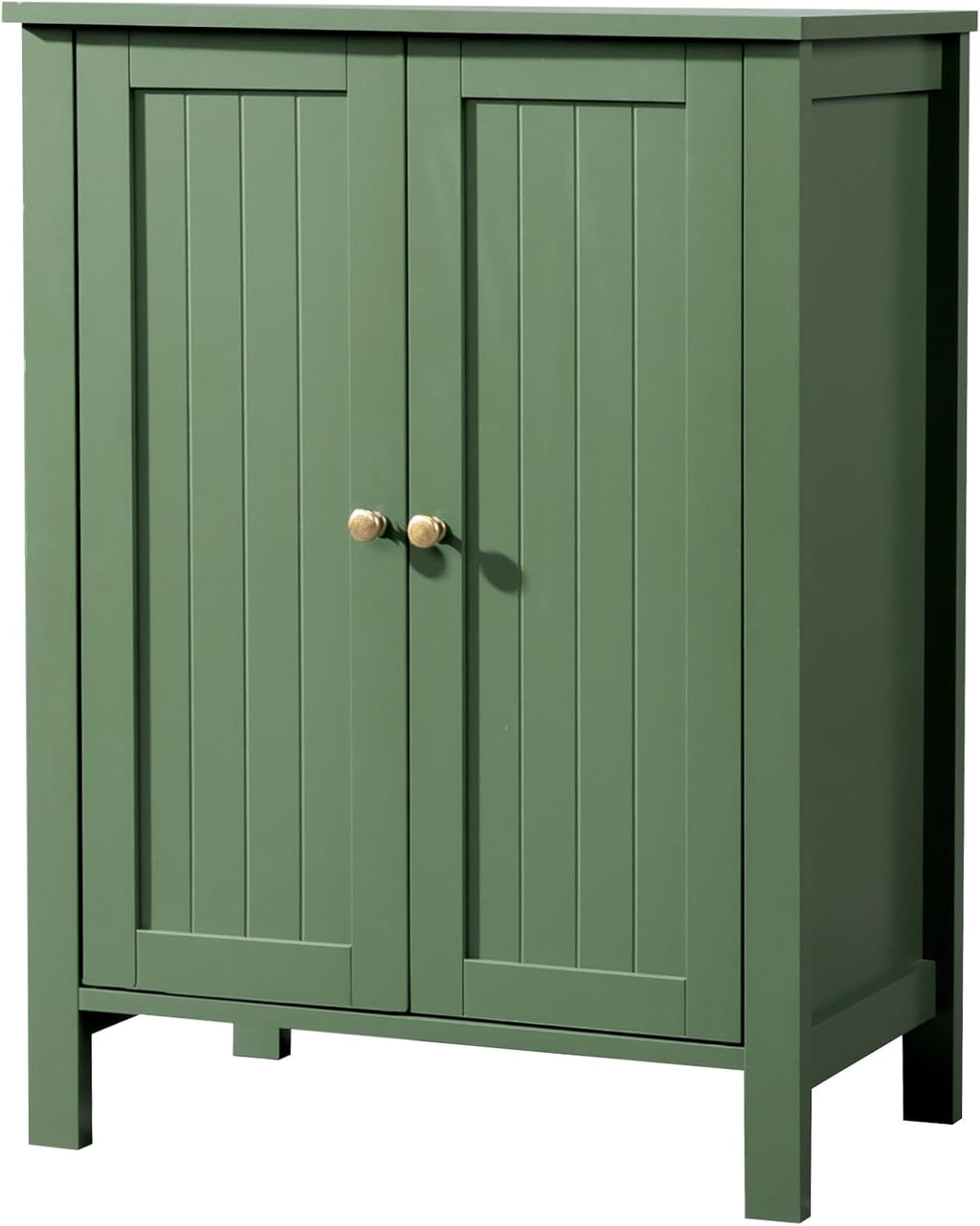 Bonnlo Free Standing Bathroom Cabinet, Sage Green Accent Storage Cabinet with Doors, Small Wooden Floor Console Sideboard for Entryway, Living Room, 31.5" H