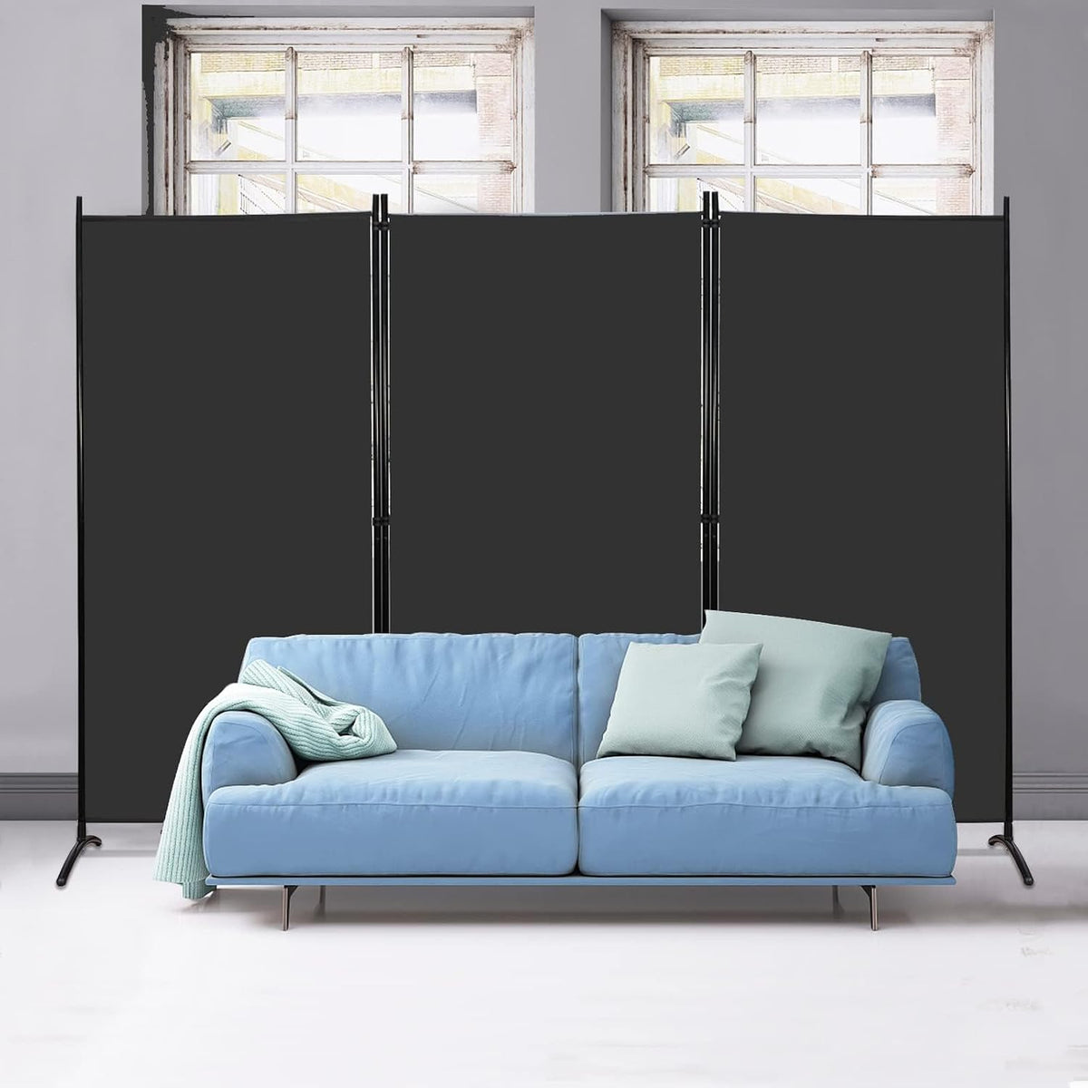 MAYOLIAH Partition Room Dividers 3 Panel Folding Privacy Screens 6 Ft Tall