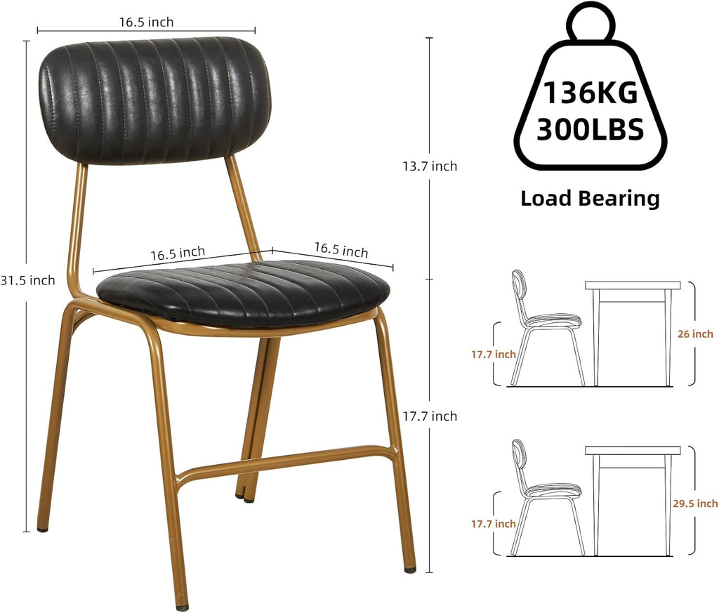 mid century modern dining chairs set of 2 shown in use