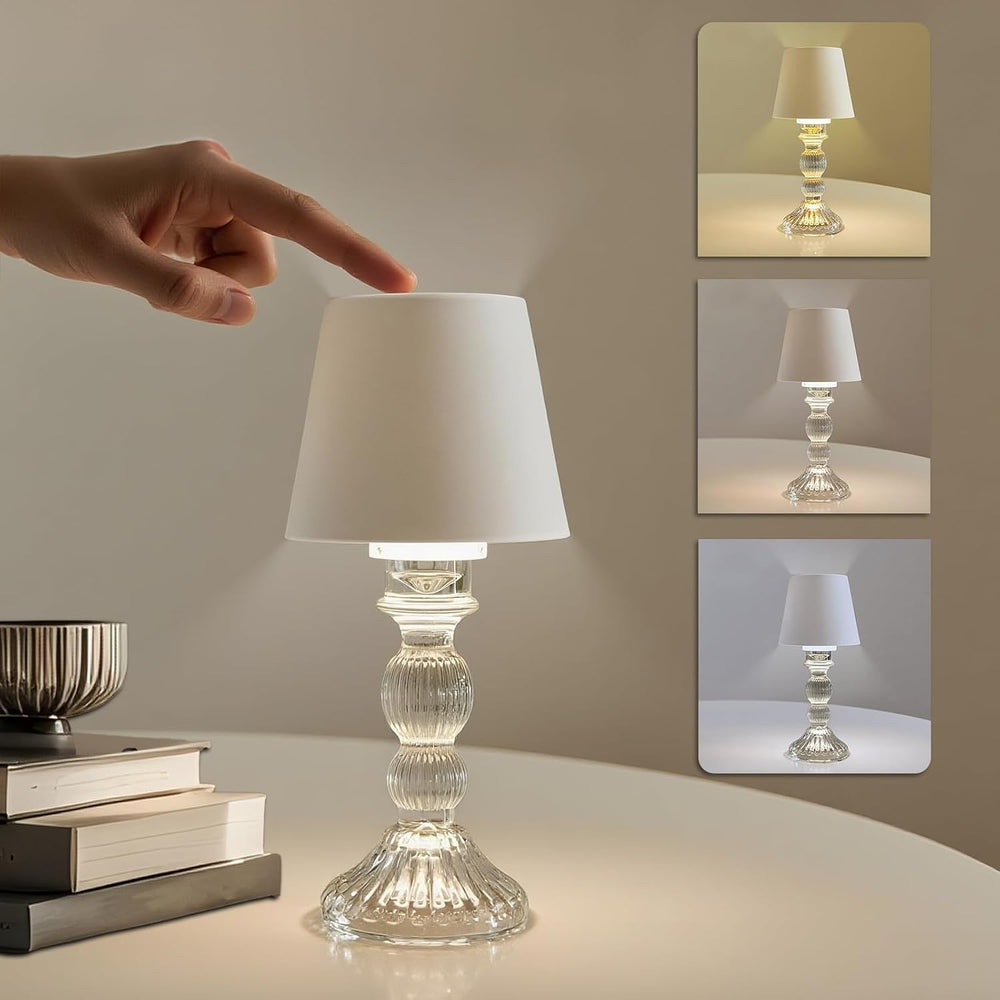 MJ PREMIER Small Rechargeable Lamp, Wireless Lamp, Battery Operated Lamps