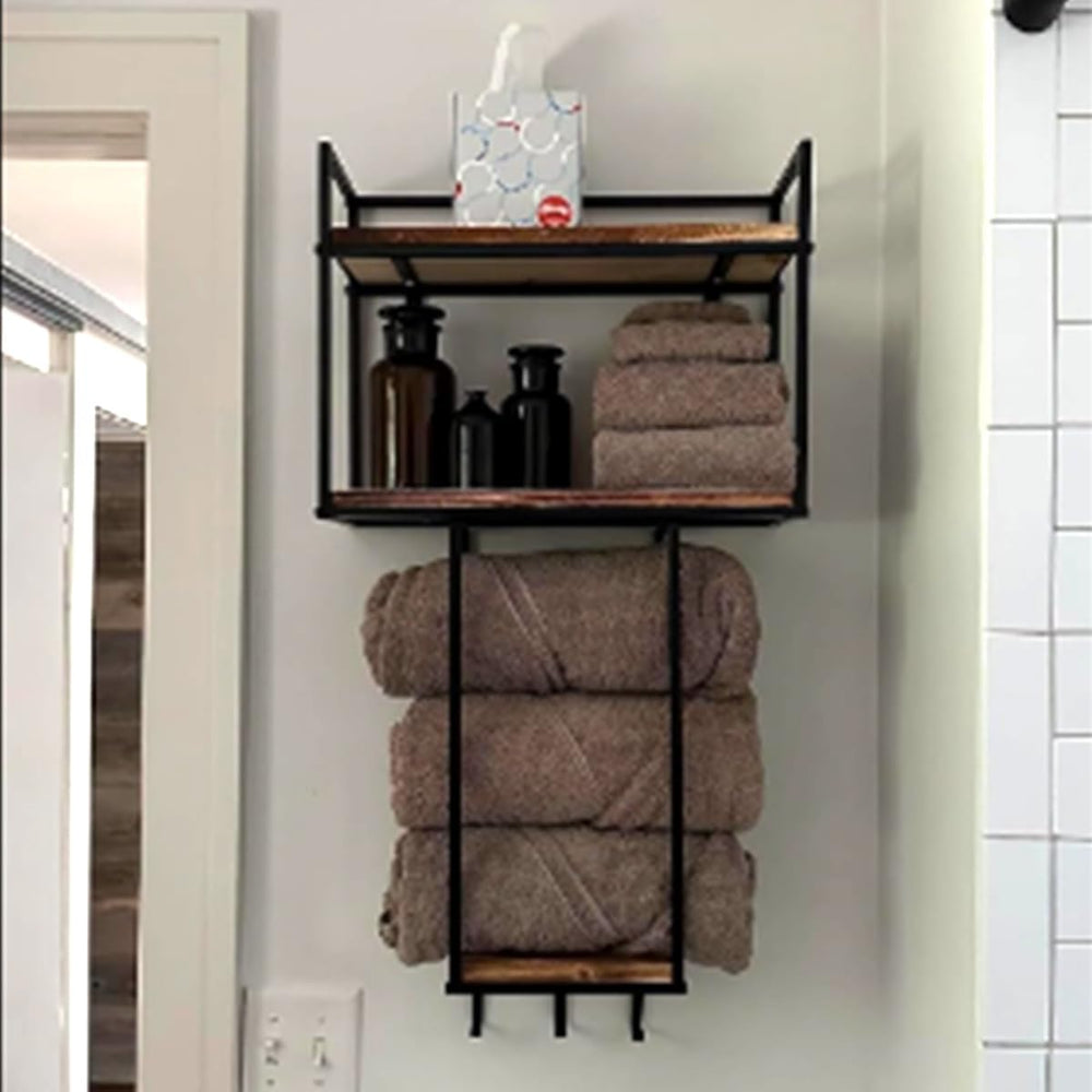 MOUGIGI Towel Rack Wall Mounted - Space-Saving Design for Small Bathrooms