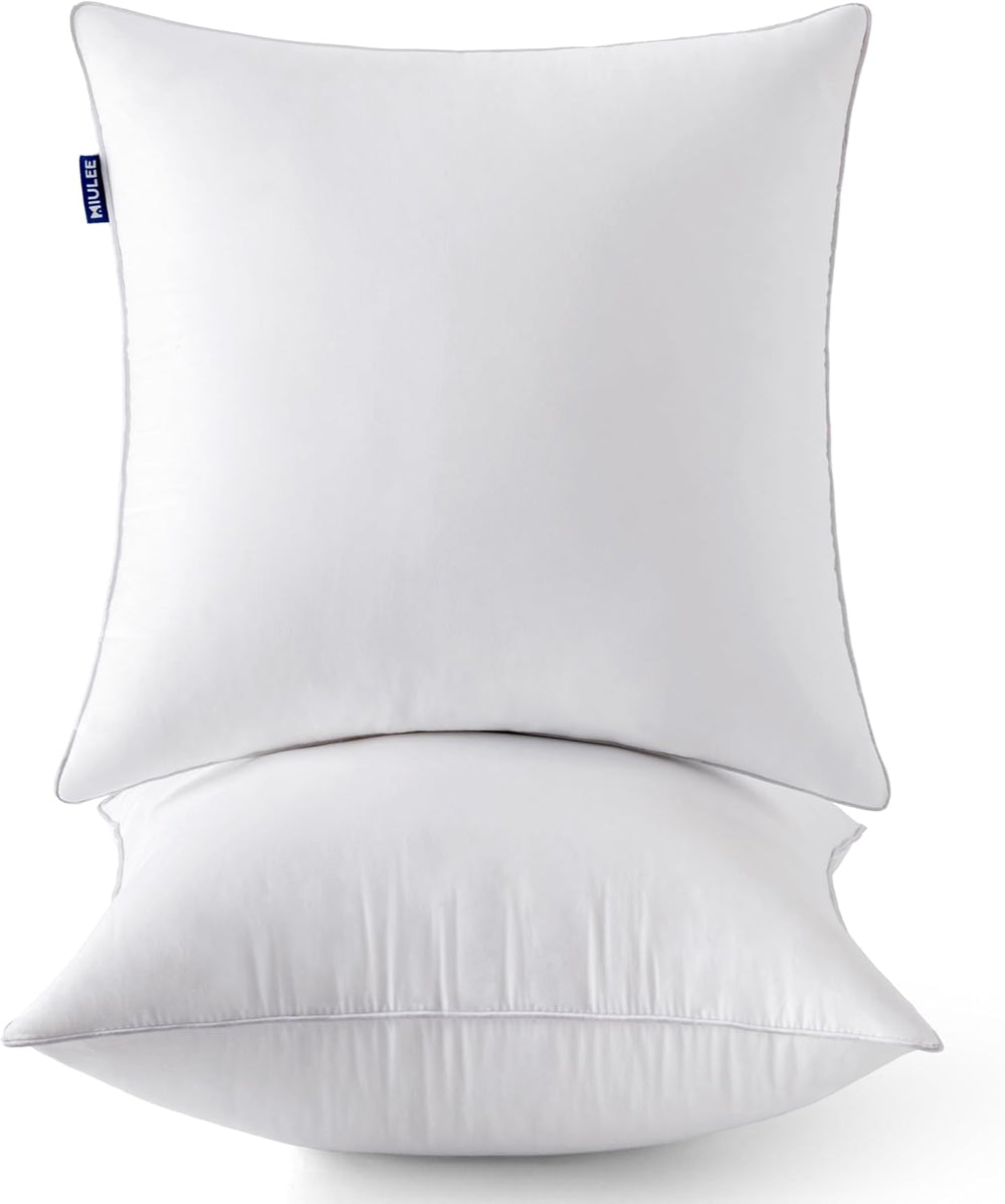 MIULEE 18 x 18 Pillow Inserts (Set of 2) -Decorative Throw Pillows for Couch ...