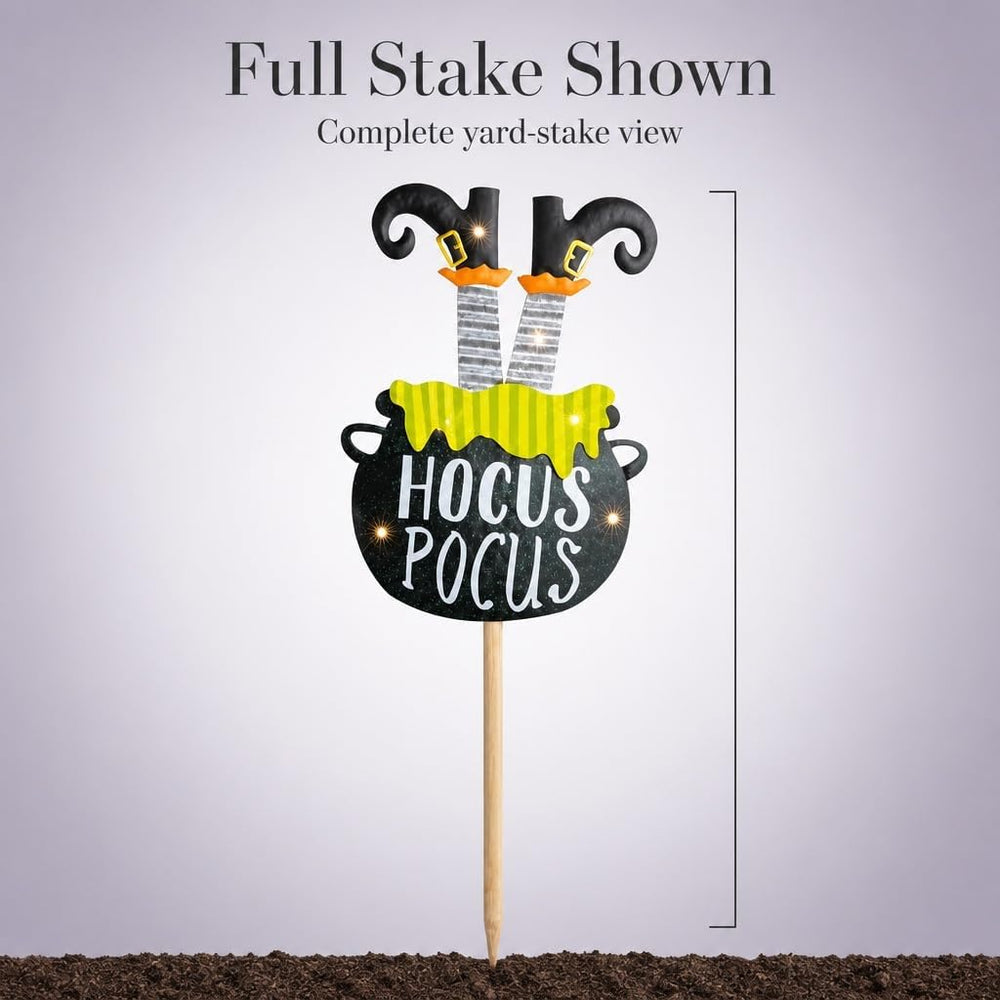 Mud Pie Witch Halloween Yard Stake, Outdoor Witch Decor