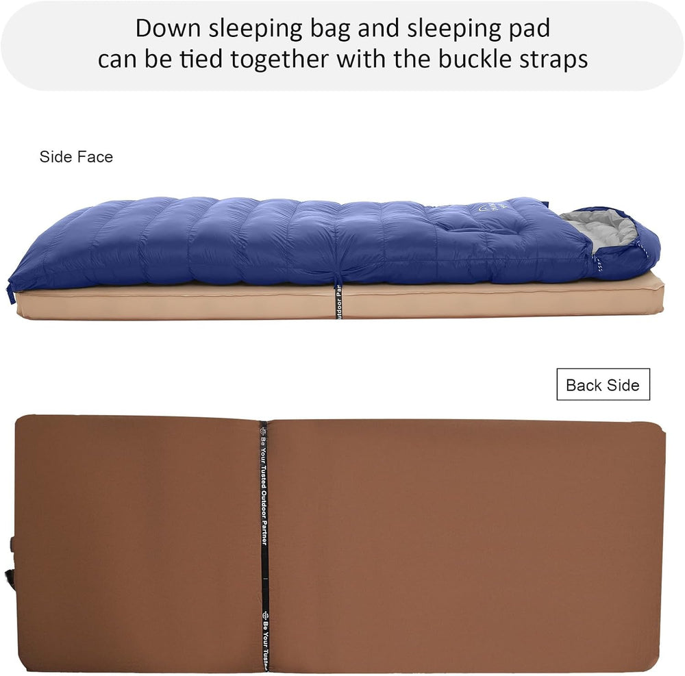 Rectangular Down Sleeping Bag for Adults Camping Hike with Arm Holes