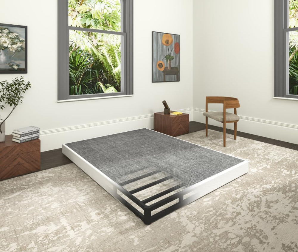 5 Inch Heavy Duty Metal Box Spring Queen Size, Low Profile Queen Mattress Fou...