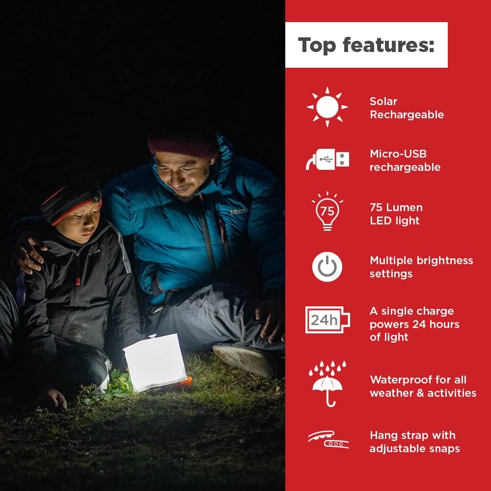 LuminAID Nova Inflatable Solar LED Lantern for Camping, Hiking & Travel