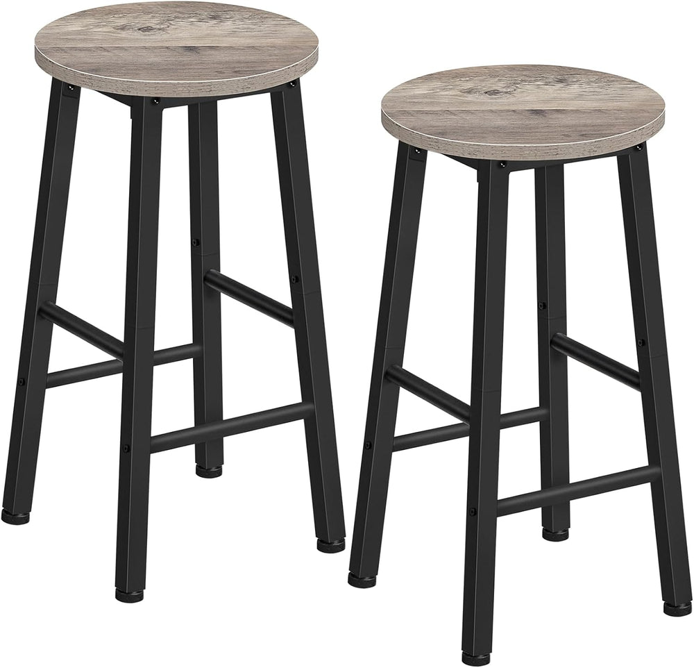 HOOBRO Bar Stools Set of 2, Counter Height Bar Stools, 25.8" Bar Stools ...