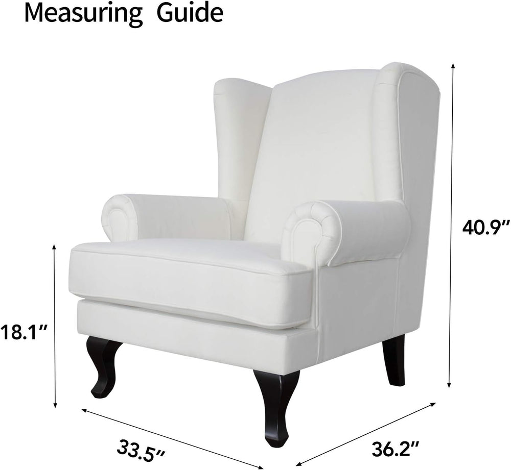 Easy-Going 2-Piece Stretch Wingback Chair Sofa Slipcover Taupe