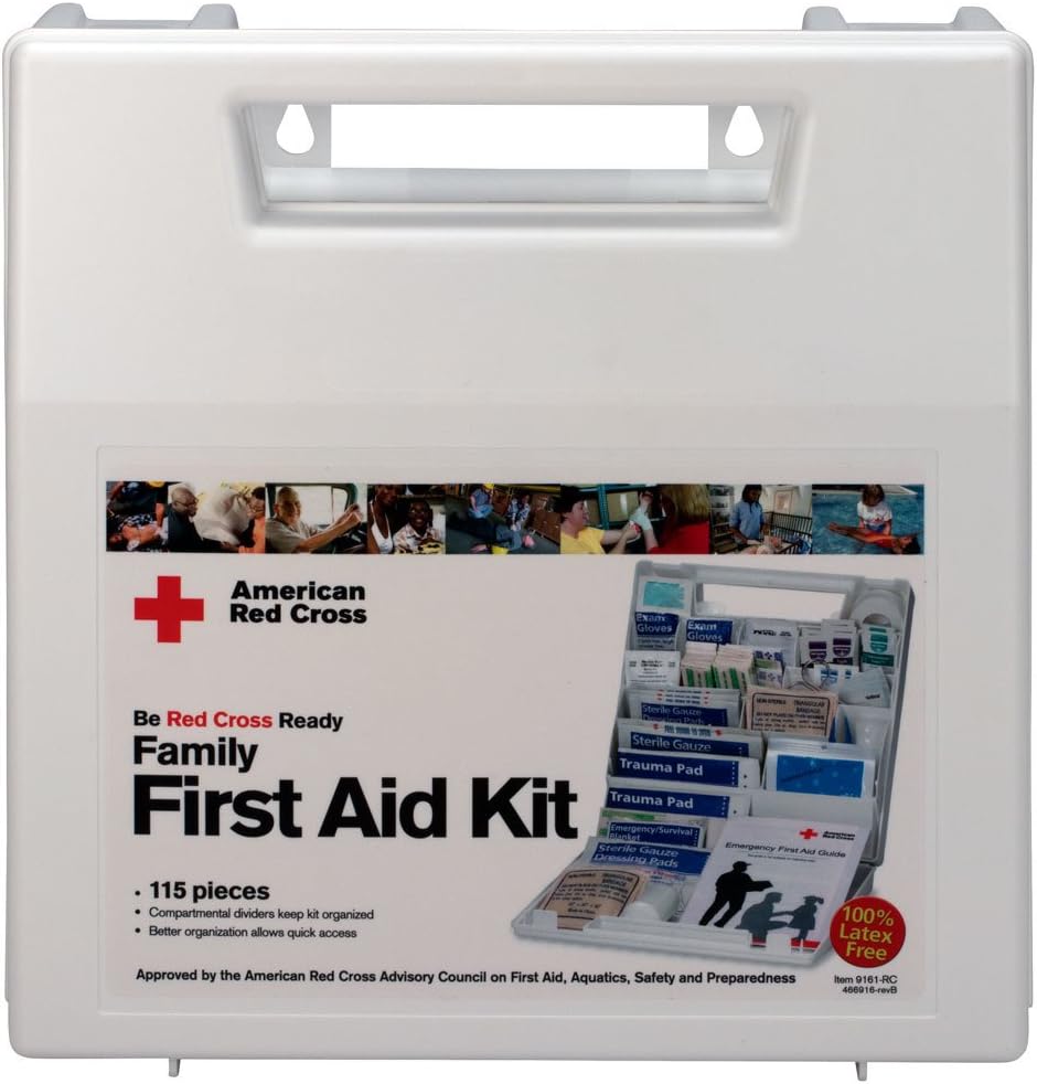 First Aid Only 9161-RC American Red Cross Deluxe Family First Emergency First...