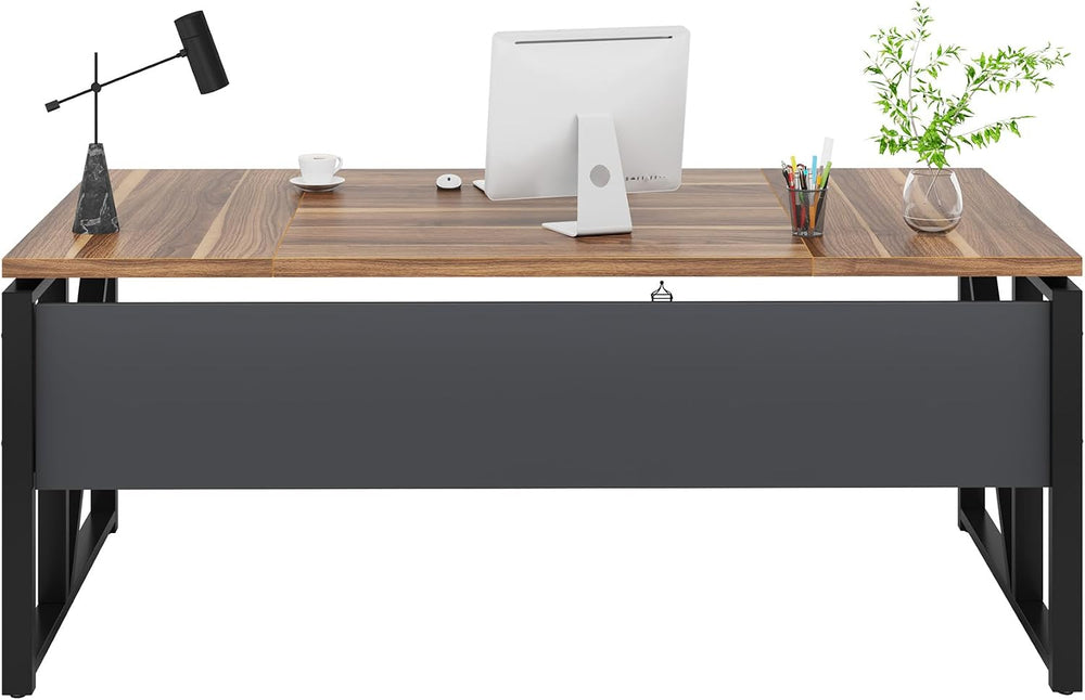 Tribesigns 63 inches Computer Desk with Bottom Storage Shelf Home Office Desk...