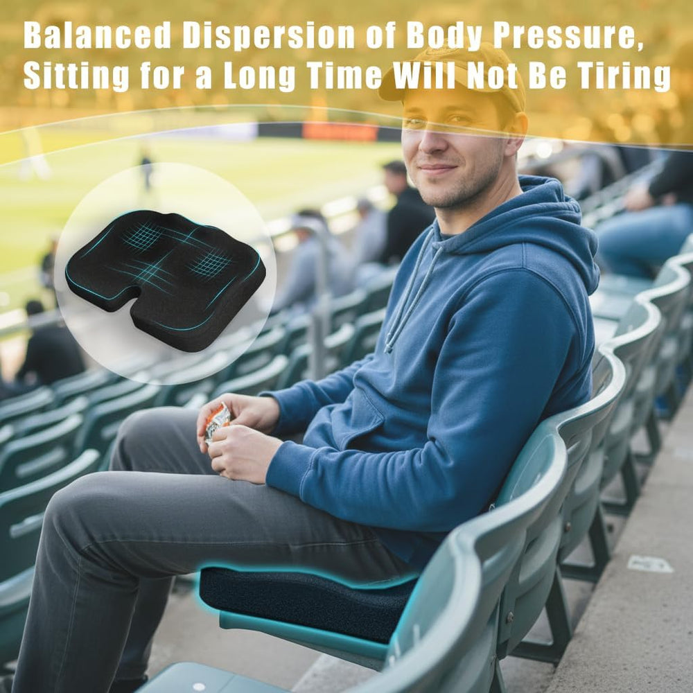 Stadium Seat Cushion - Extra Thick 50D High Density Bleacher Cushion
