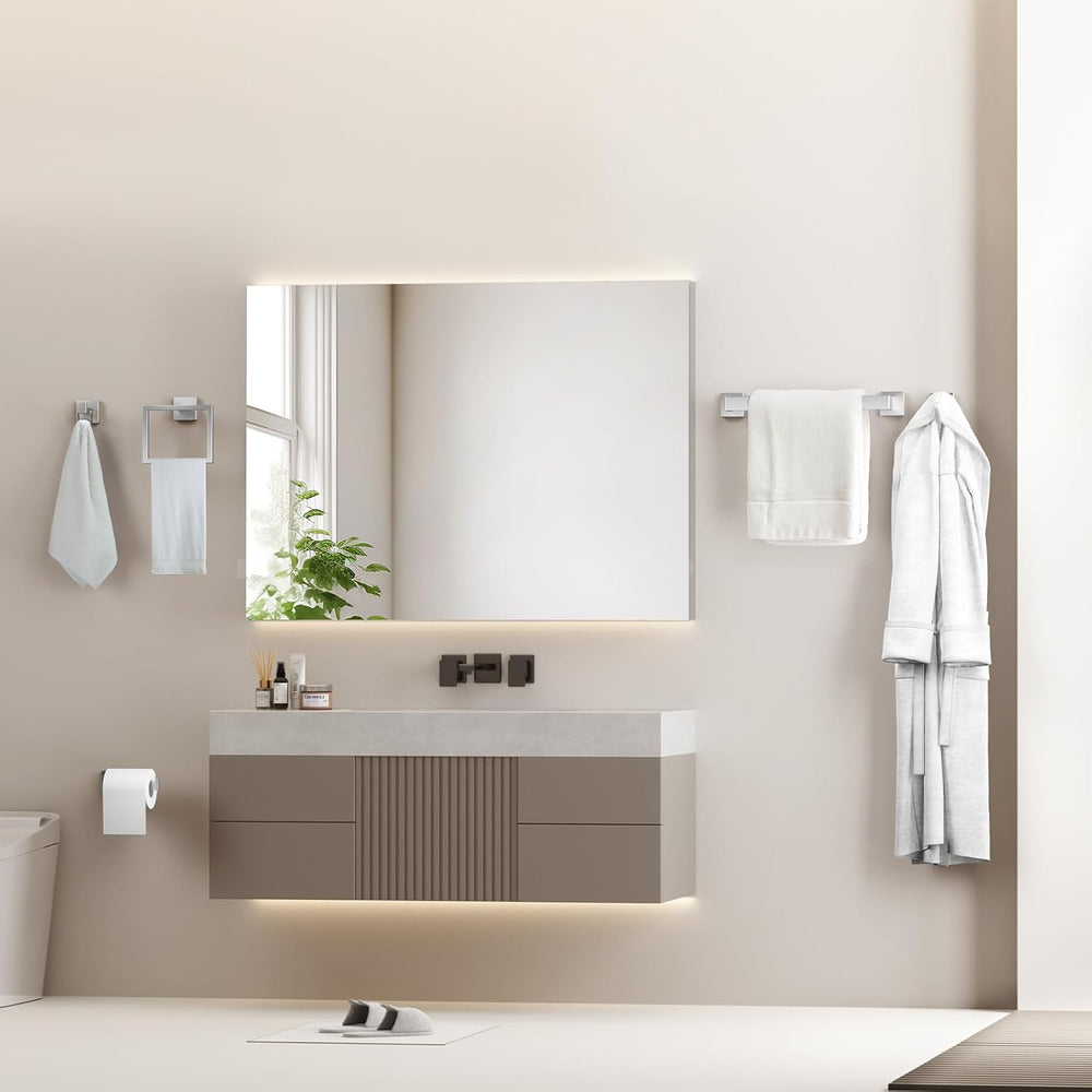 Bathroom Hardware Accessories Set: Bath Towel Bar Set, Towel Racks for Bathro...